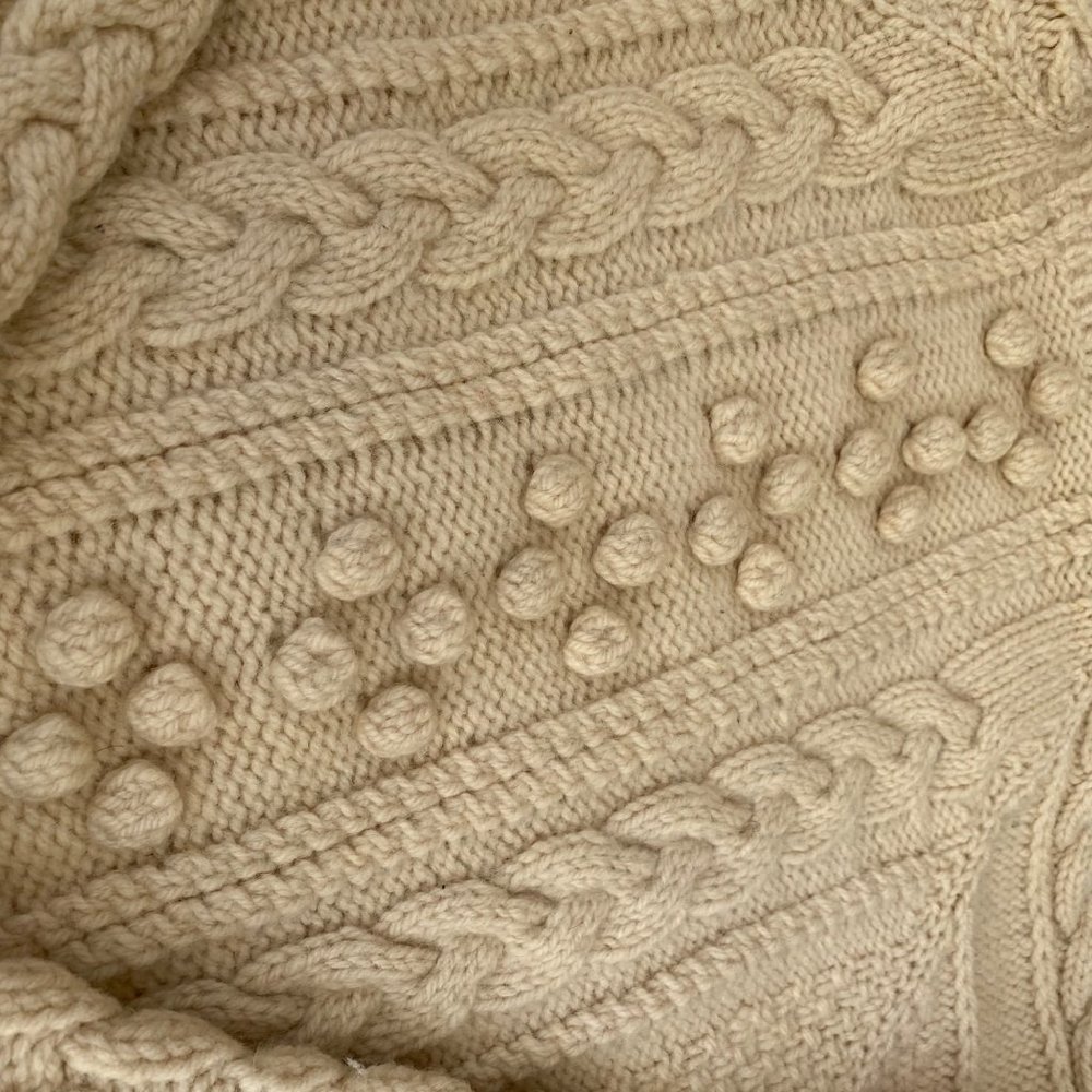 Vintage Hand-Knit Wool Turtleneck Sweater - Picture 9 of 12
